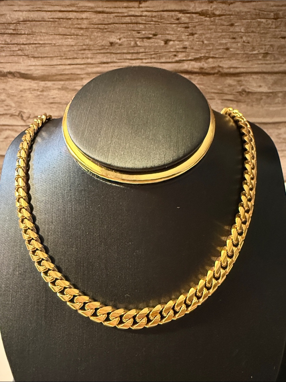 Men's Gold Plated Cuban Link Chain Necklace 316L Stainless Steel